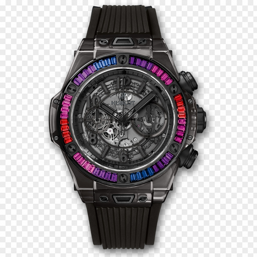 Sapphire Hublot Boutique Geneva Watch Chronograph PNG
