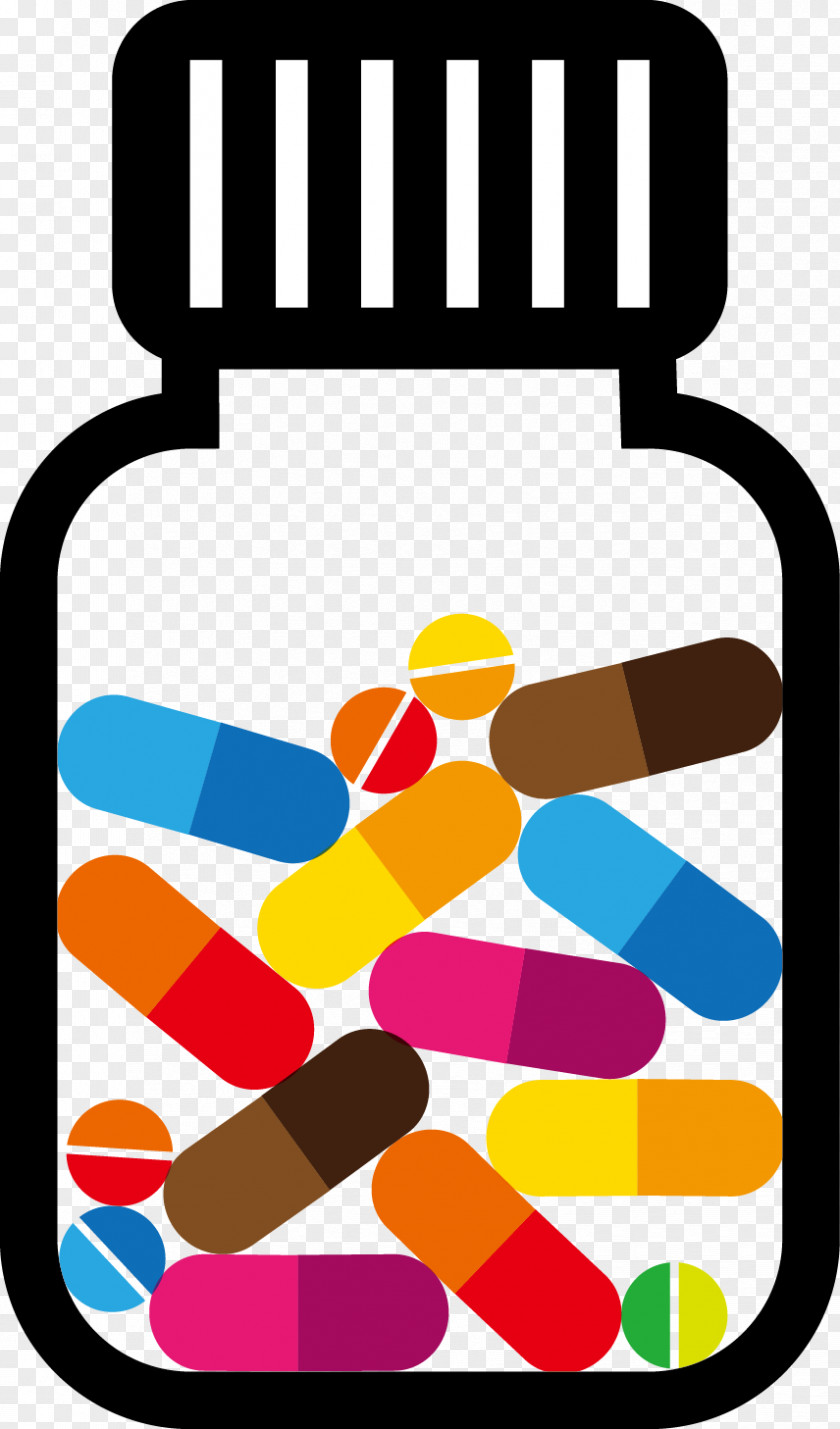 Vector Painted This Color Bottled Medicine Capsules And Tablets Pharmaceutical Drug Pharmacy Pharmacist Health Infographic PNG
