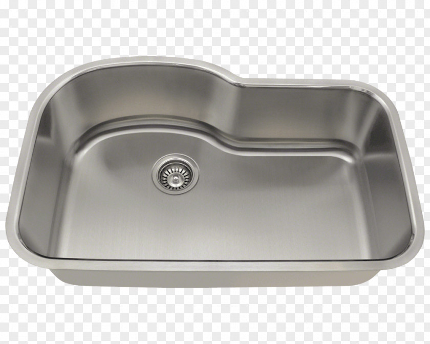 Bowl Sink Kitchen Stainless Steel PNG