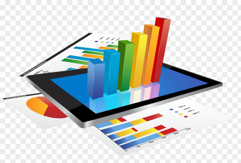 Digital Marketing Bar Chart Statistics Tablet Computers PNG