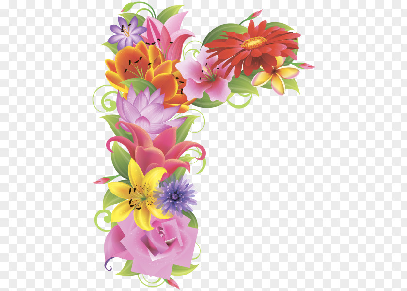 Flower Floral Design Letter English Alphabet PNG