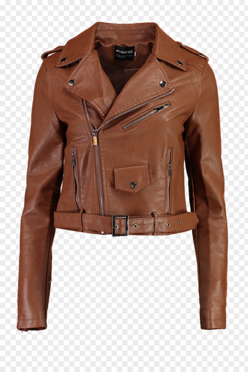 Solid Leather Coat Jacket Perfecto Motorcycle Clothing PNG