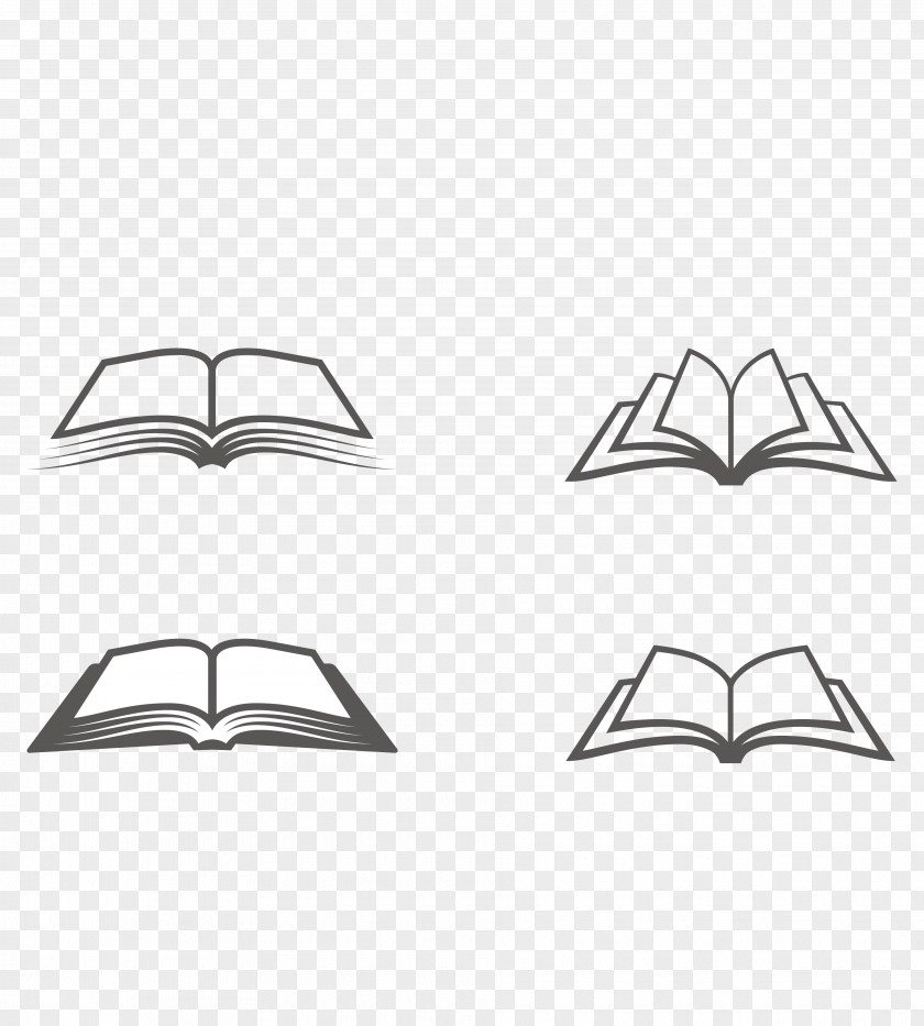 Vector Material Open Book Icon PNG