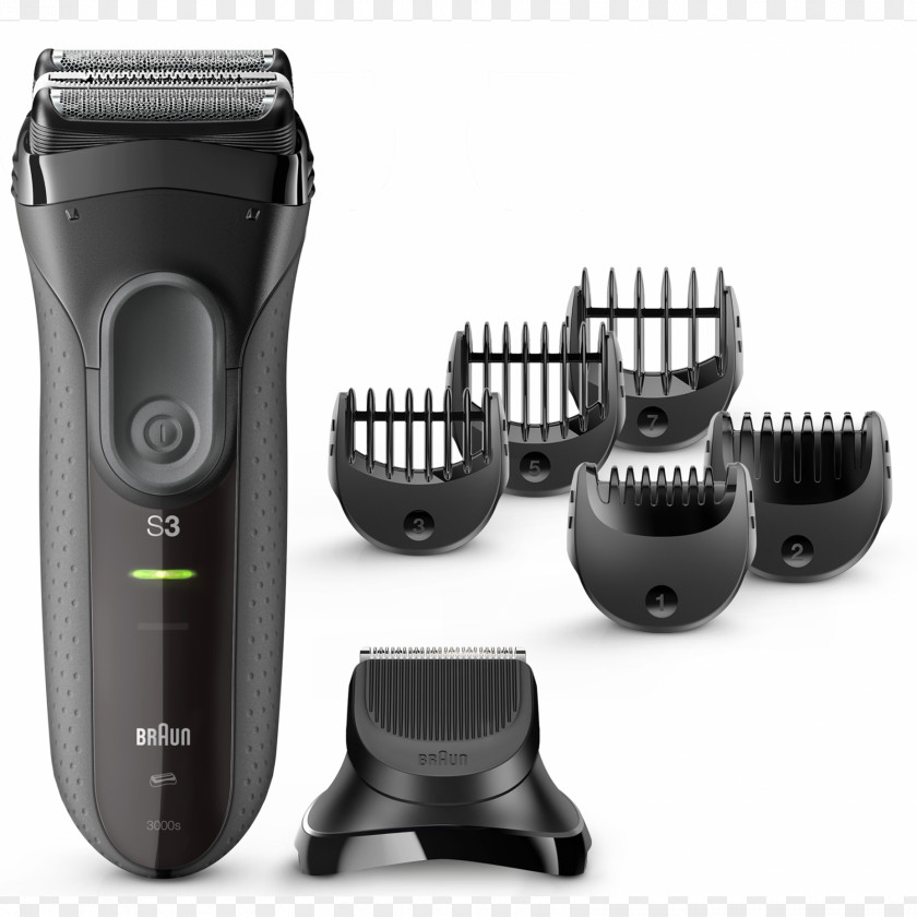 Beard Electric Razors & Hair Trimmers Braun Series 3 3050cc Shaving Clipper PNG