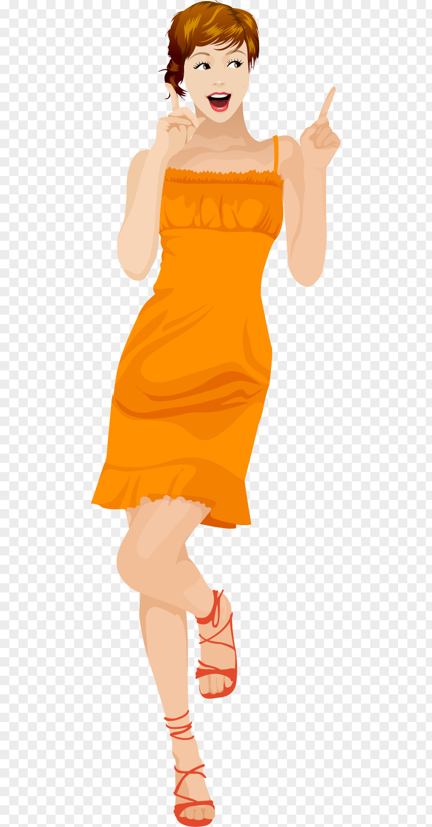 Dress Wear Yellow Beauty Vector Material Logo Illustration PNG