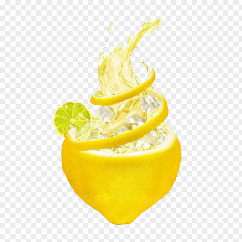 Lemon Ice Cool Lemon-lime Drink Cocktail Garnish Lemonade PNG