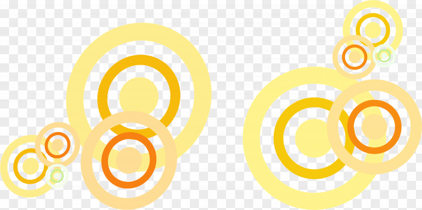 Yellow Decorative Circle Disk PNG