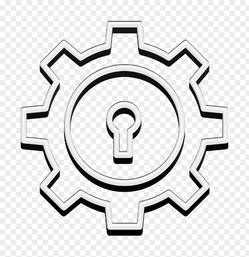 Cyber Icon Lock Gear PNG
