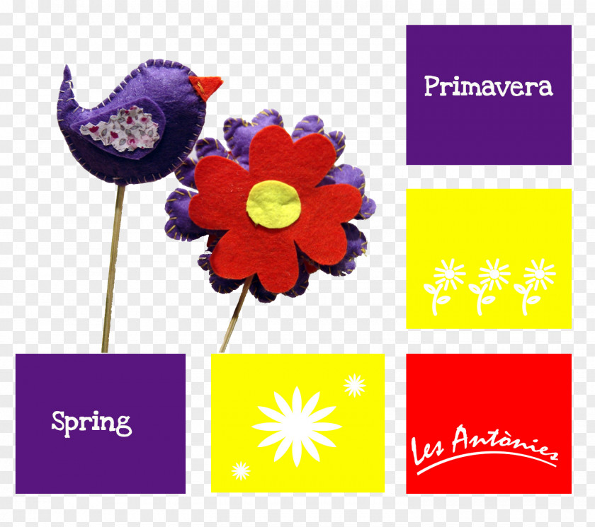 Flower-and-bird Petal Cut Flowers Font PNG