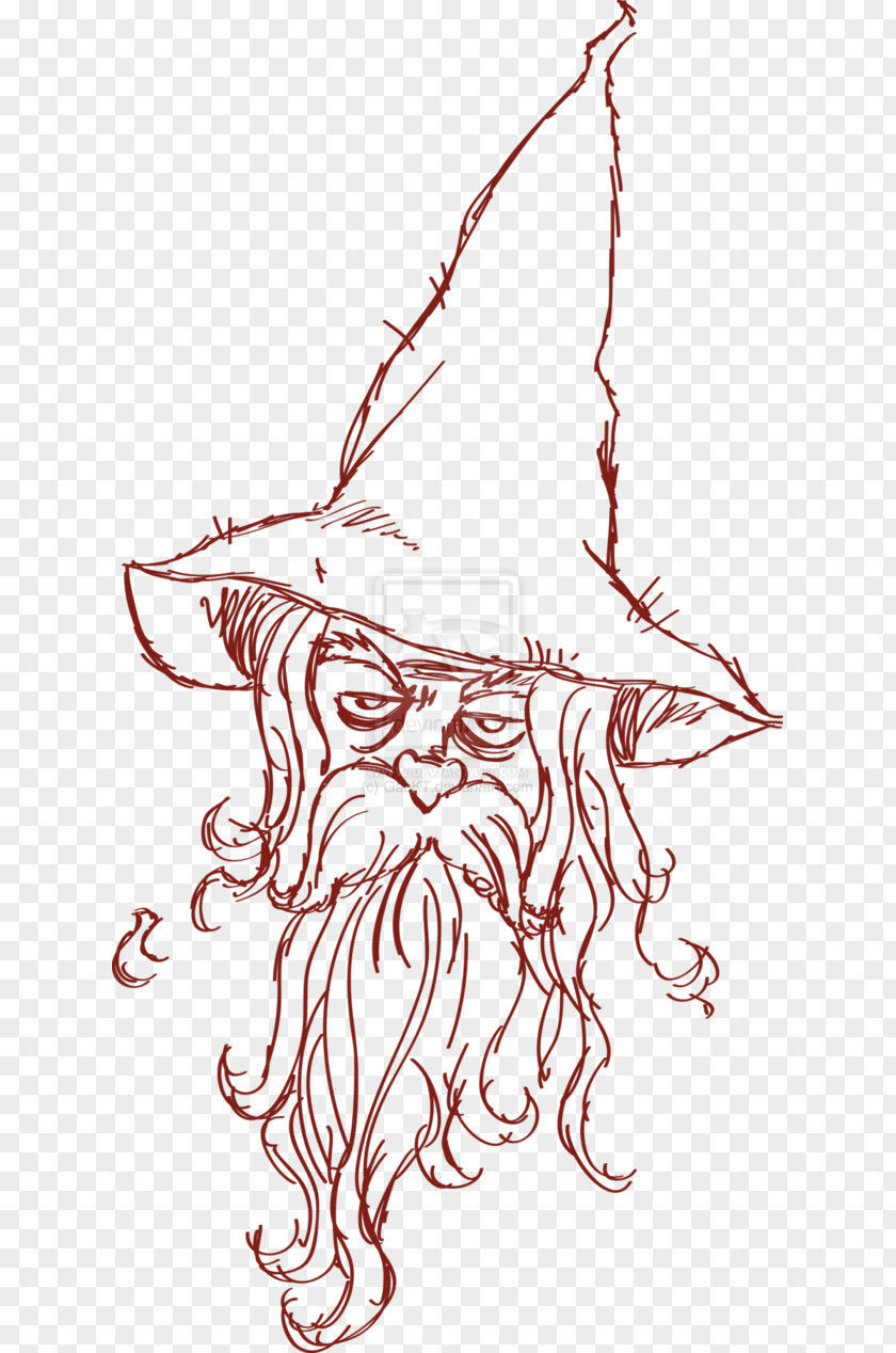 Gandalf Drawing /m/02csf Line Art Clip PNG