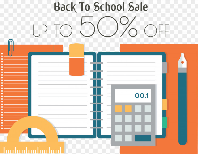 Back To School Sales Discount PNG