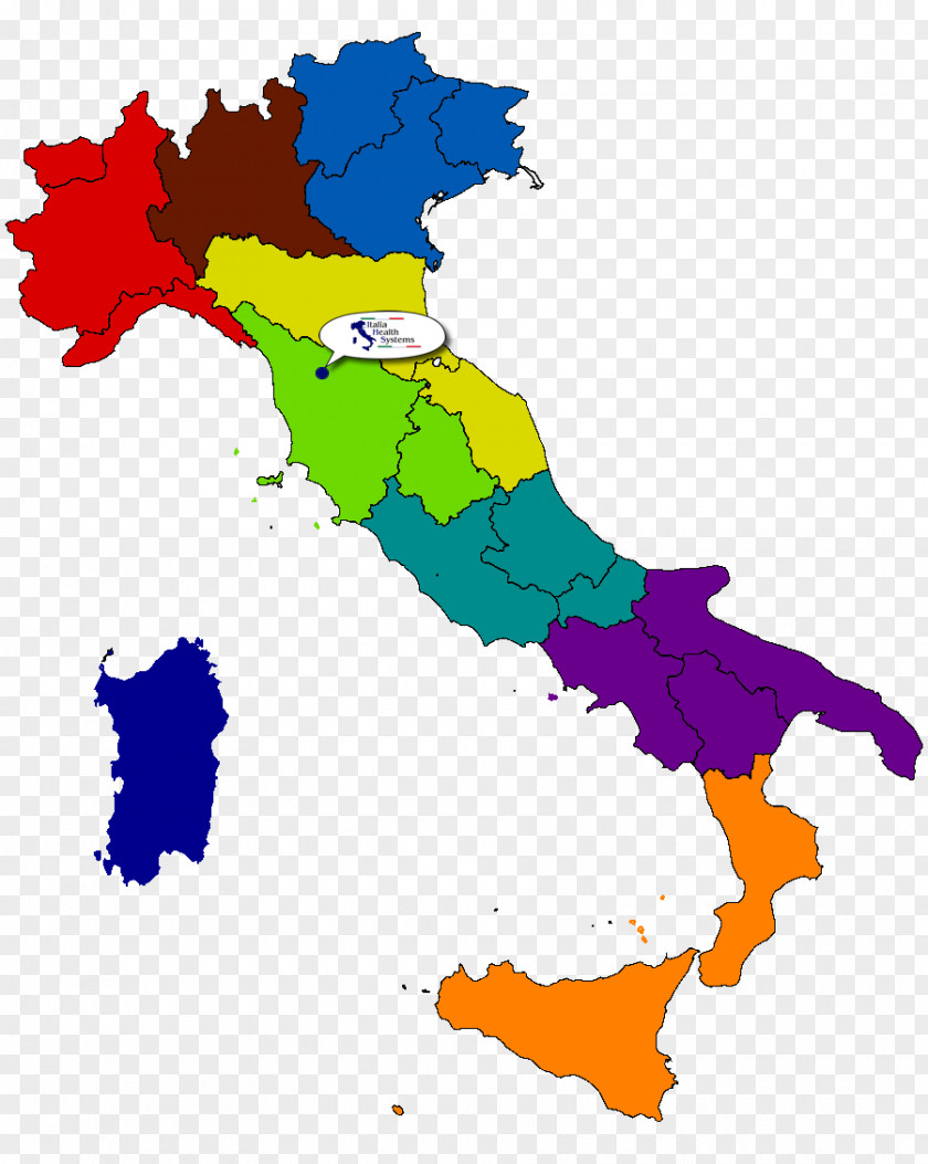 Map Regions Of Italy Calabria Emilia-Romagna PNG