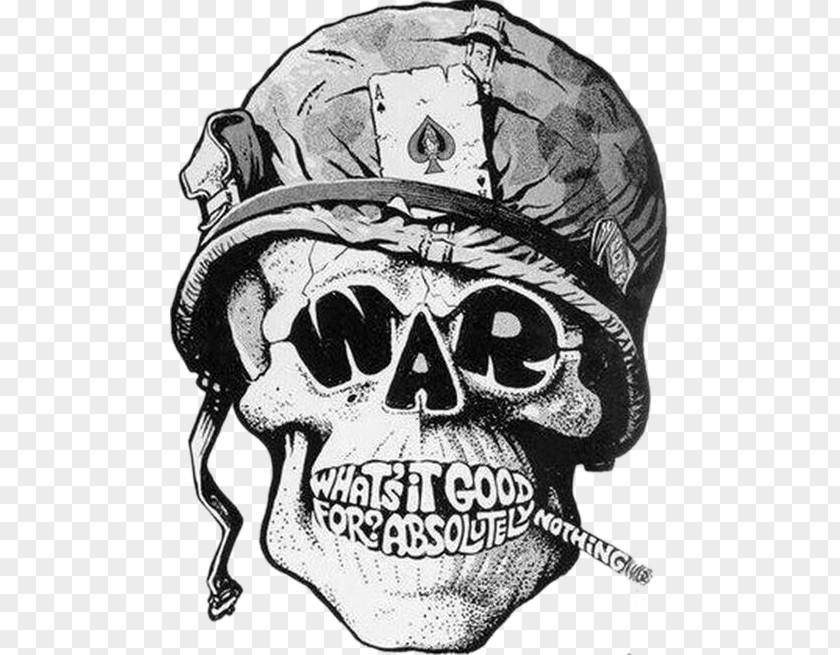 Smoking Skull Avatar Vietnam War Drawing PNG