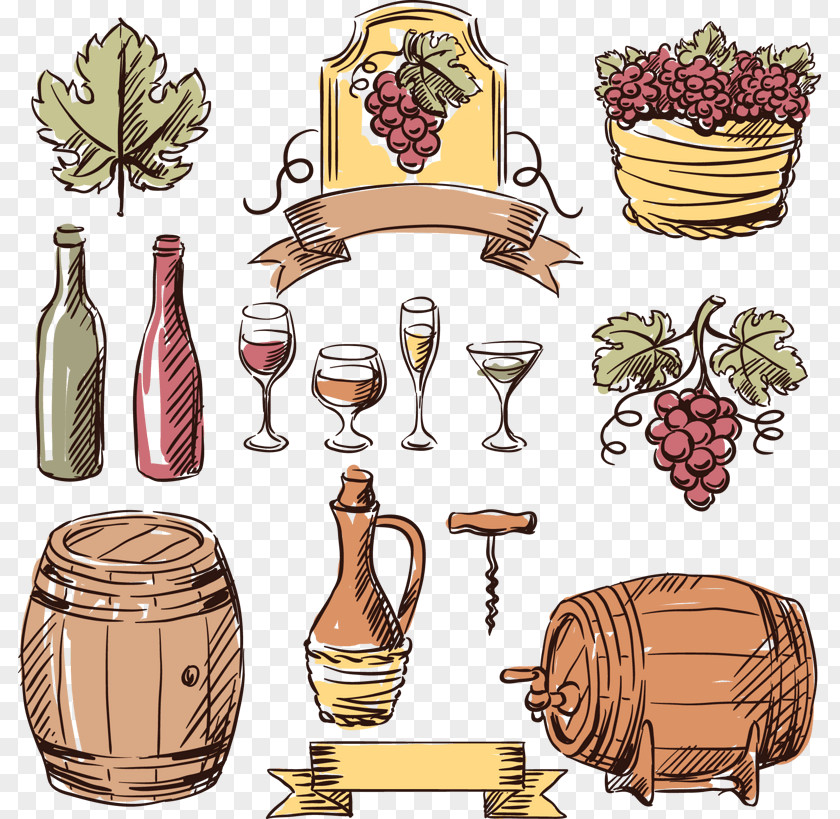 Wine Related Vector Graphics Royalty-free Stock Photography Clip Art Illustration PNG