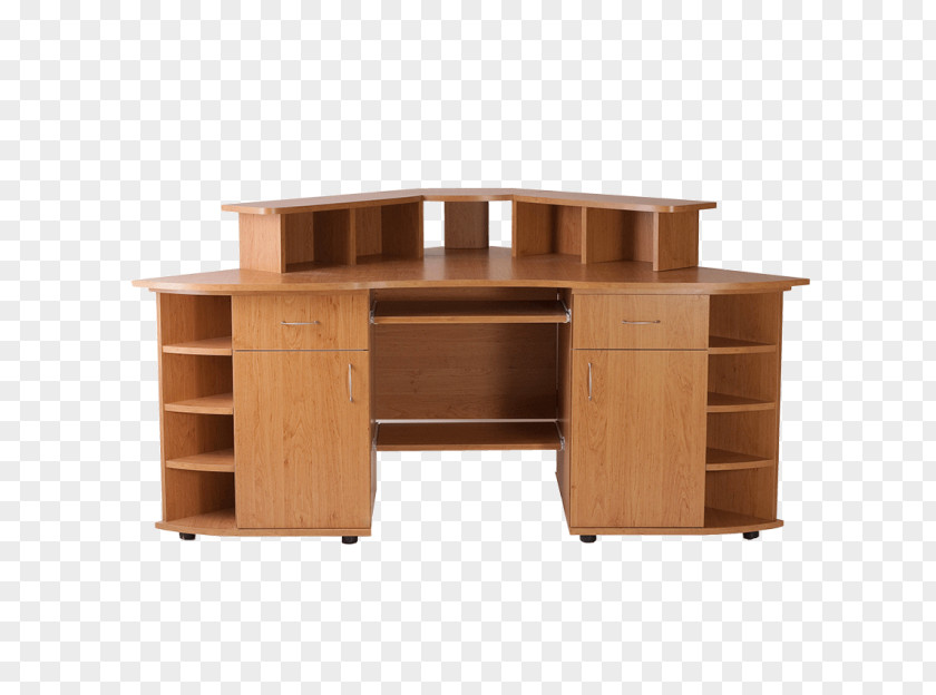 Design Computer Desk Wood Stain Drawer PNG