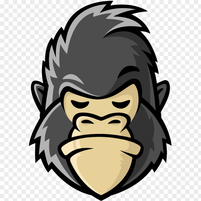 Gorilla Logo Graphic Design PNG