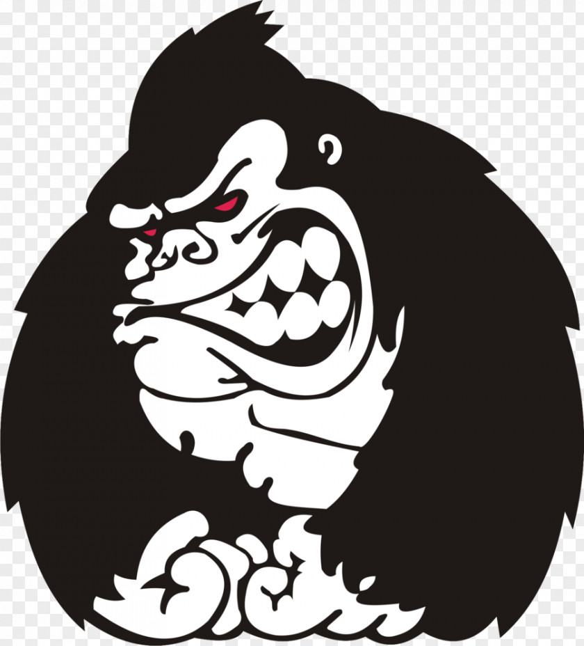 Gorilla Sticker Polyvinyl Chloride Wall Decal PNG