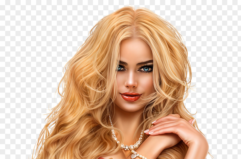 Hair Blond Coloring Artificial Integrations Layered PNG