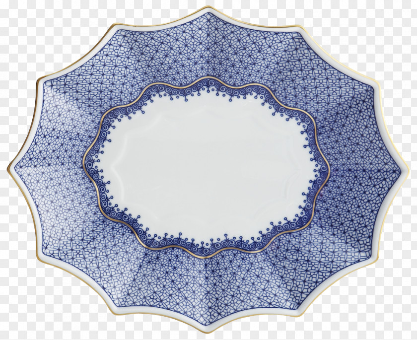 Plate Platter Tray Mottahedeh & Company Blue PNG