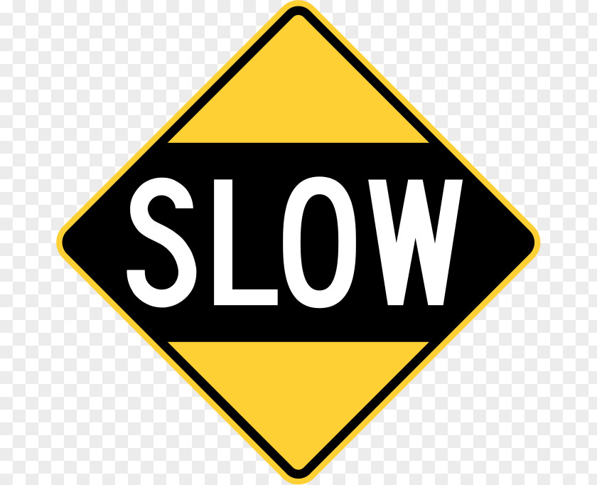 Slow Warning Sign Traffic Sticker Road PNG