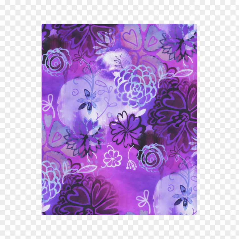 All Over Print Petal Violet Watercolor Painting Visual Arts Wallpaper PNG