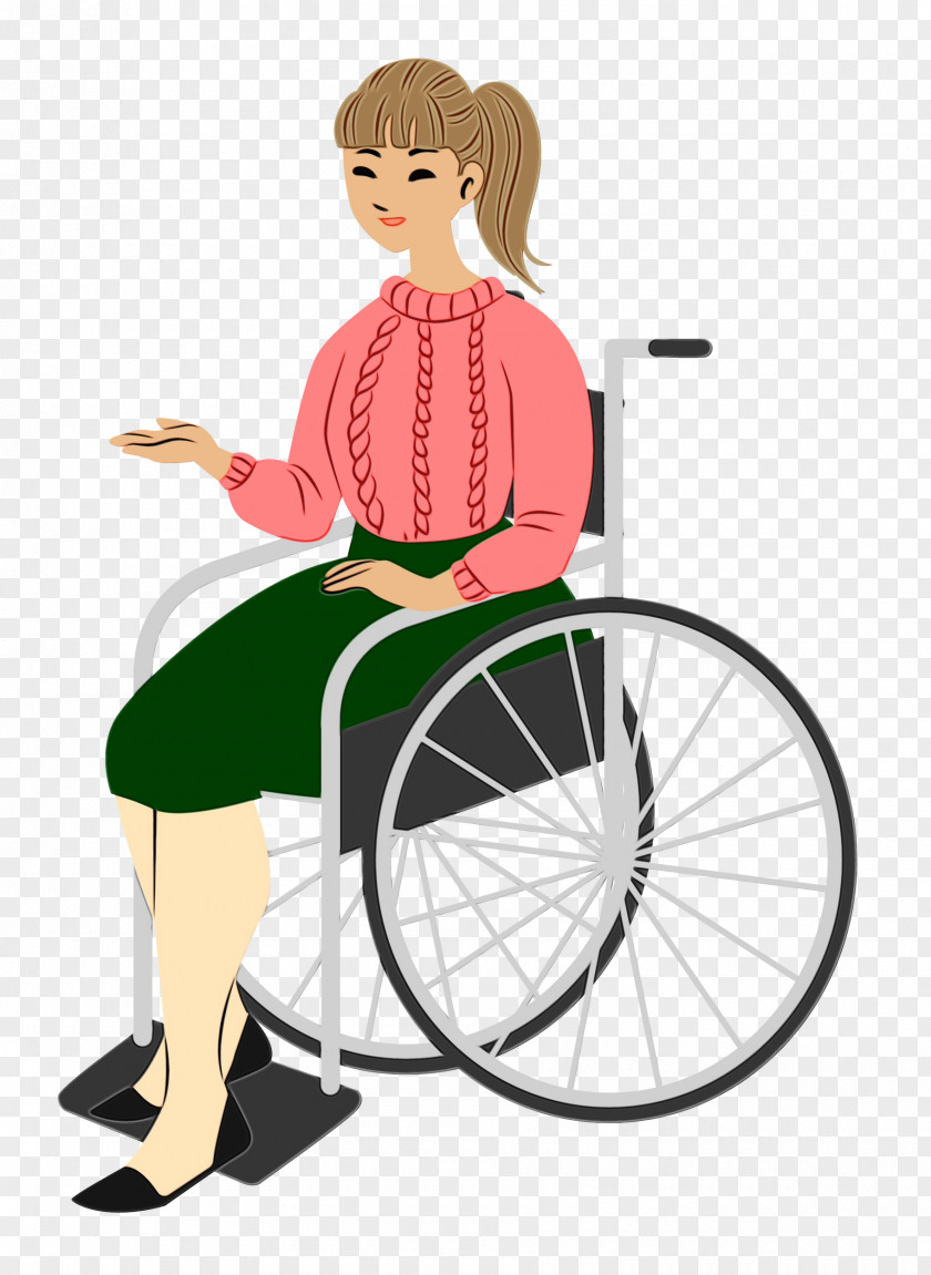 Chair Human Sitting Wheelchair Cartoon PNG