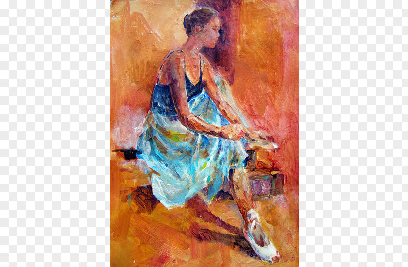 Watercolor Ballerina Woking Ballet Dancer Painting Art PNG