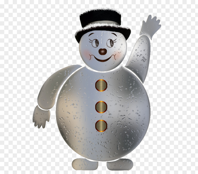Waving Snowman Christmas Clip Art PNG