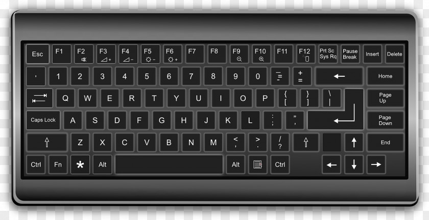 Black Keyboard Screenshot Macintosh Microsoft Windows Personal Computer 7 PNG