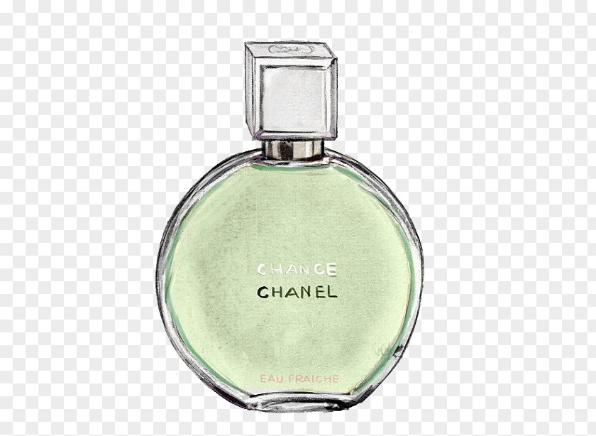 Chanel Perfume Bottle Painted Texture No. 5 Coco Clip Art PNG