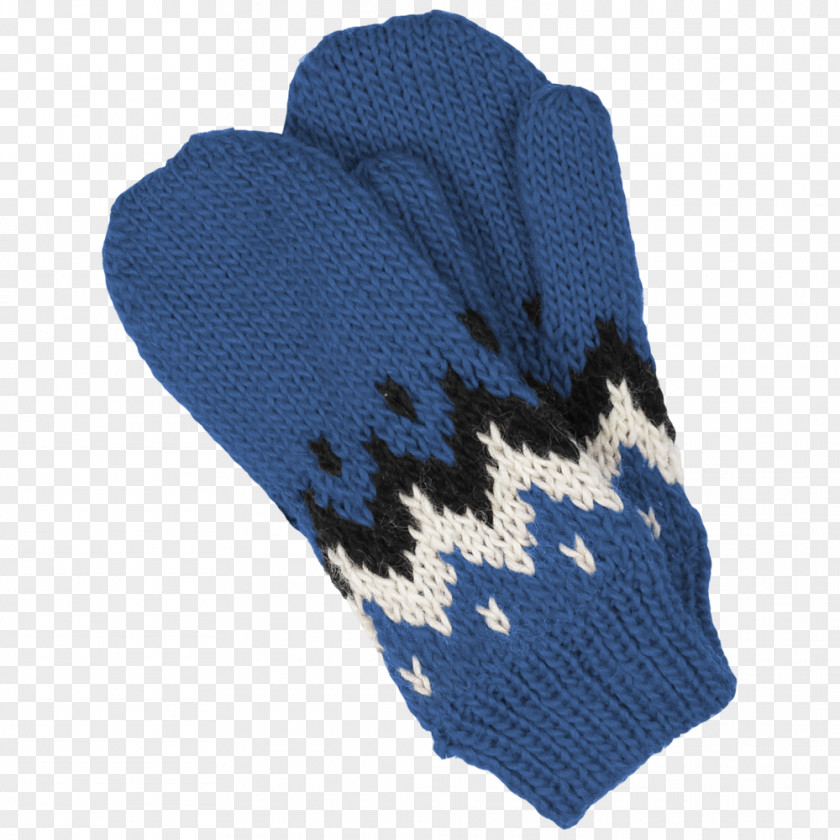 Vik Wool Glove Blue Iceberg Knitted Fabric PNG