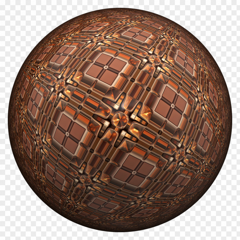 Iron Rod Copper Sphere PNG
