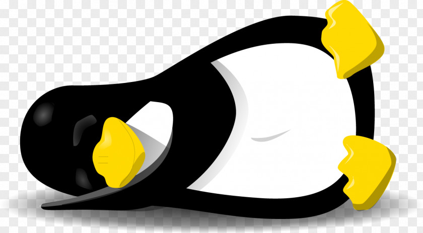 Lying Penguin Vector Tux Sleep Linux Clip Art PNG