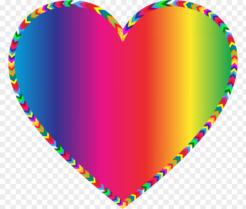 Multicolored Vector Color Heart Rainbow Clip Art PNG