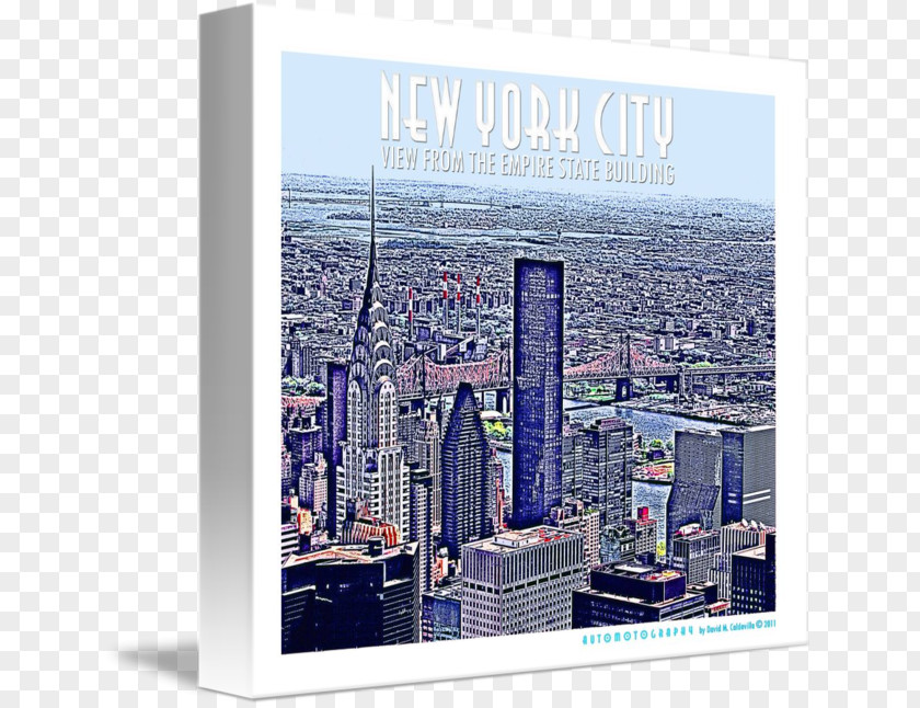 New York City Illustration Gallery Wrap Canvas Advertising Samsung Galaxy S4 PNG