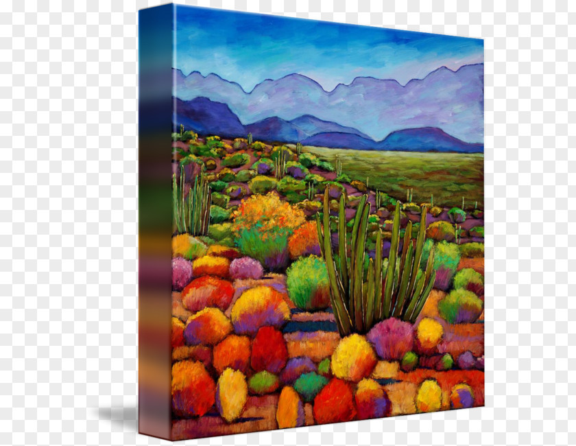 Painting Southwestern United States Landscape Canvas Art PNG