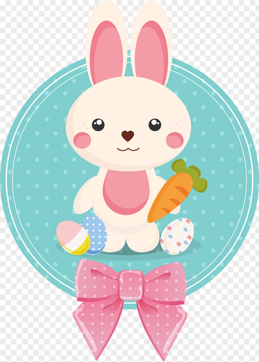 Rabbit Easter Bunny Paper Label PNG