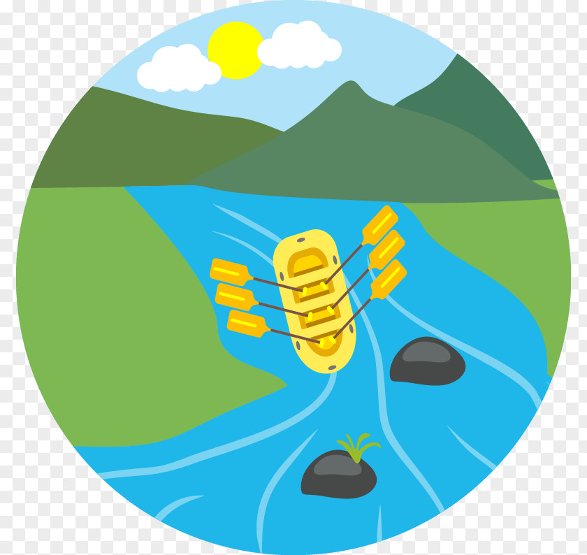 Rowing Rafting Pacuare River ROW FREE Clip Art PNG