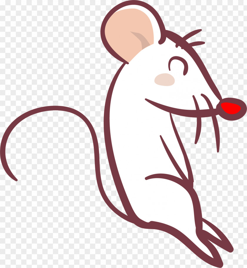 Painted White Mouse Clip Art PNG