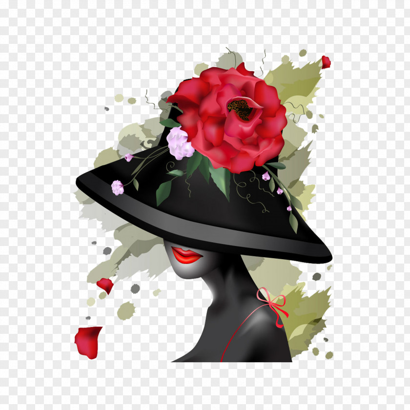 Creative Fashion Woman International Women's Day Happiness Wish Wallpaper PNG