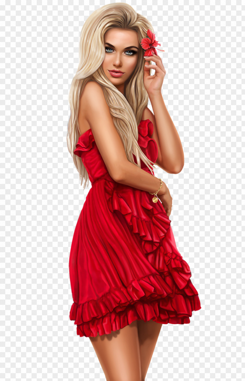 Dress Kokerjurk NAME IT Black Red PNG