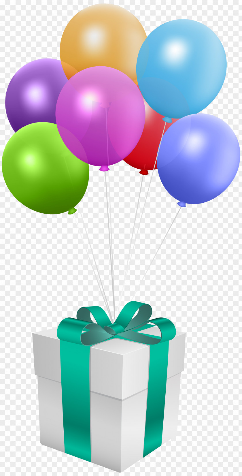 Gift With Balloons Transparent Clip Art Image Balloon Birthday PNG