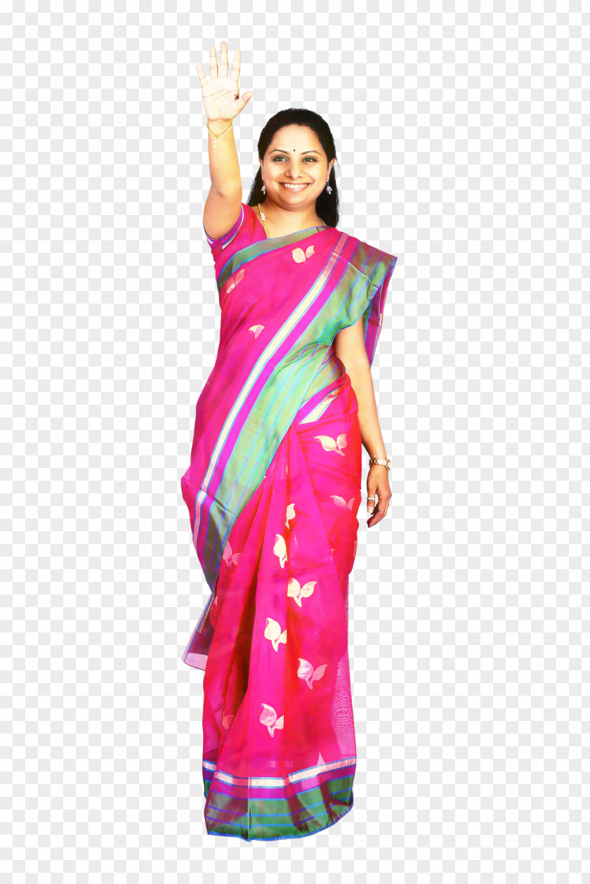 Silk Sari Costume Textile Dress PNG