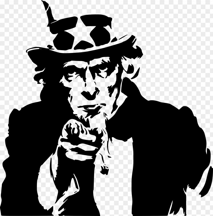 Smoking Tshirt Uncle Sam Stencil PNG