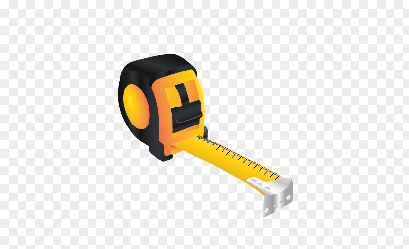 Tape Measure Hardware Tool Yellow PNG