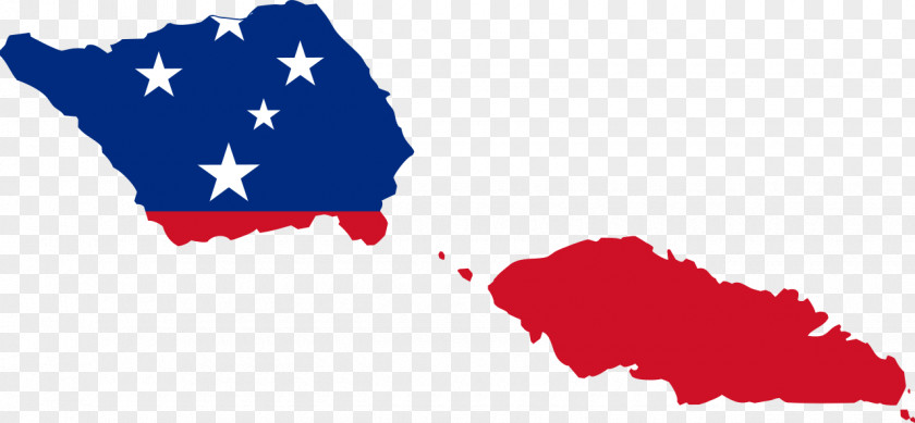 American Flag Of Samoa Blank Map PNG