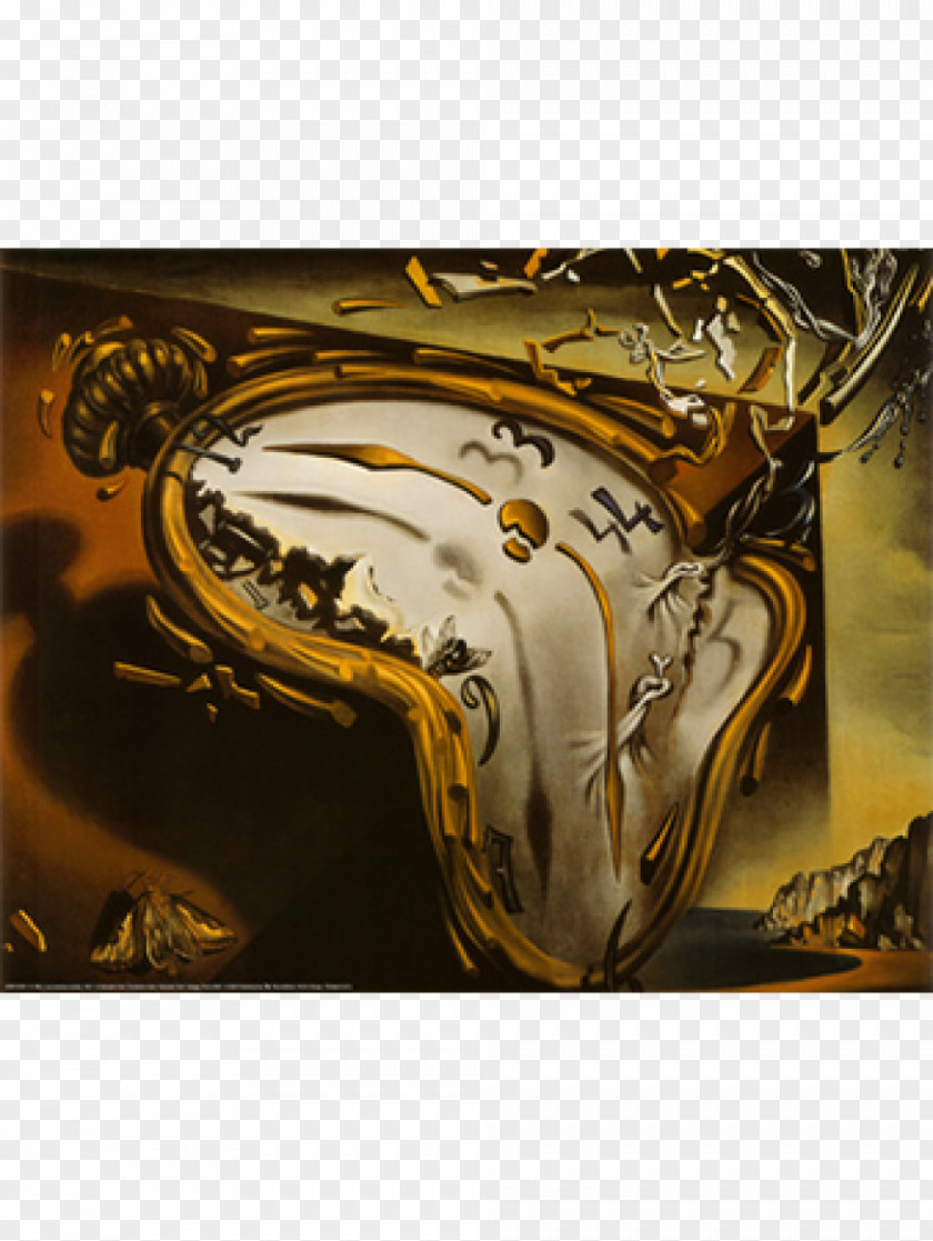 Dali The Disintegration Of Persistence Memory Melting Watch Painting Surrealism PNG