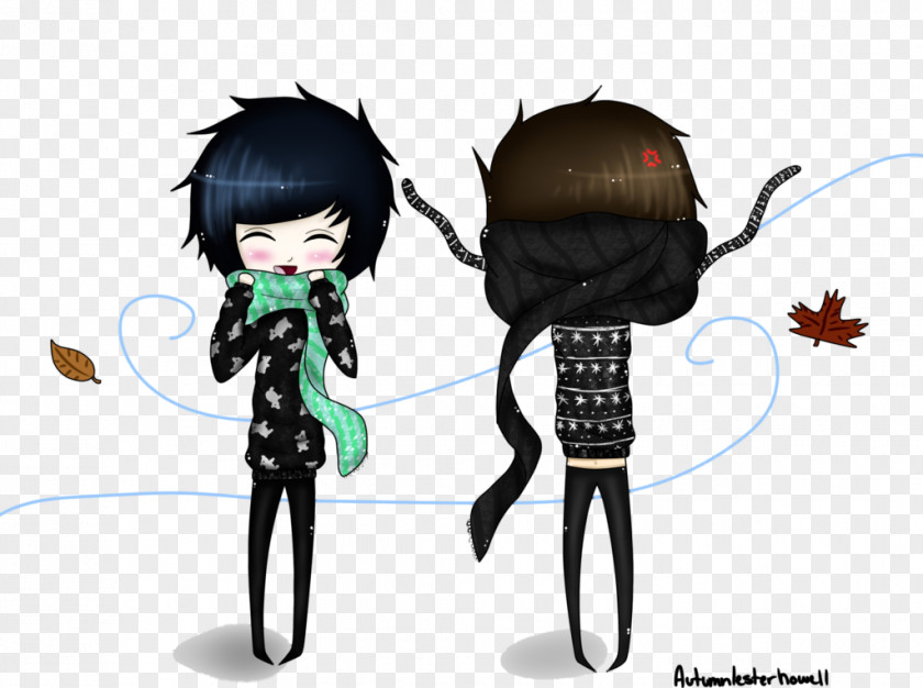 Dan And Phil Black Hair Illustration Animated Cartoon Fiction Character PNG