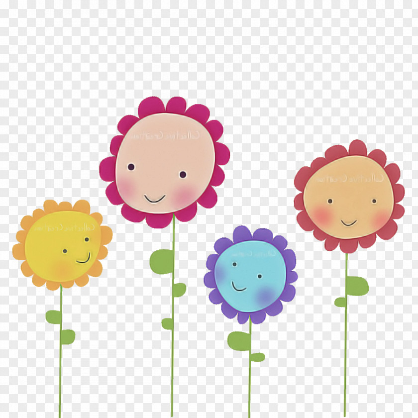 Flower Cartoon Petal Character Balloon PNG