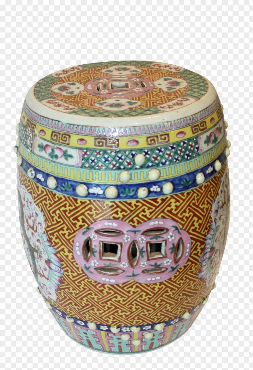 Garden Seat Ceramic Urn PNG